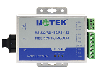 UTEK UT-277SM-ST RS-232/422/485 to Optical Fiber Media Converters 